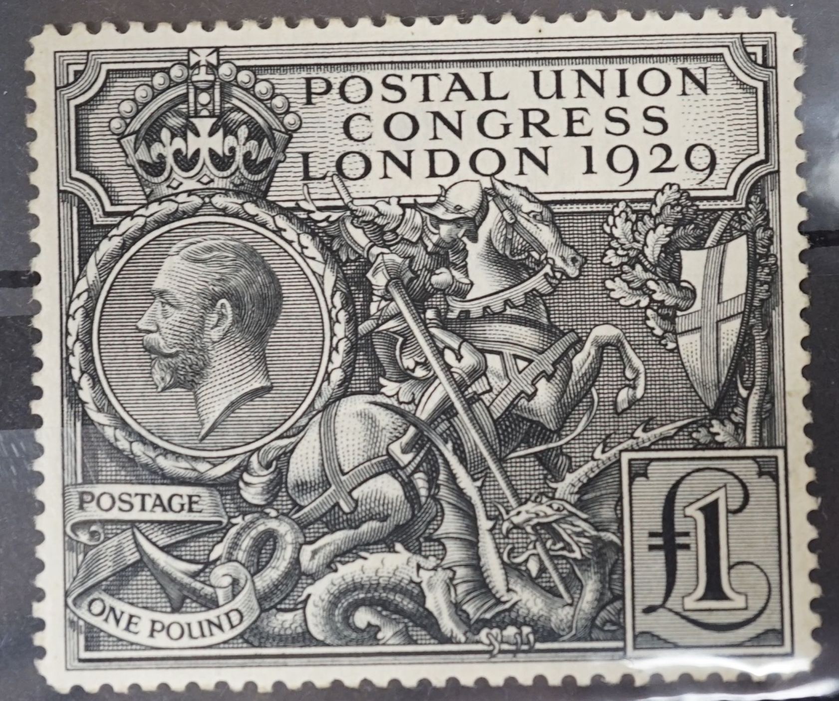 Stamps, A 1929 PUC £1 unmounted mint